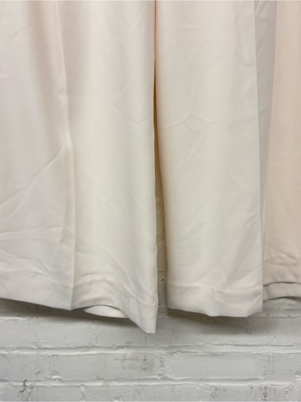 NWT Lauren Ralph Lauren Double-Faced Georgette Wide-Leg Pant Ivory - Picture 5 of 9